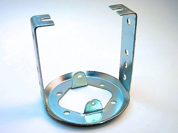 Mounting Bracket was Zinc plated with HC Trivalent clear chromate and silicate topcoat. This finish meets the 96 hour salt spray requirements per ASTM B117.